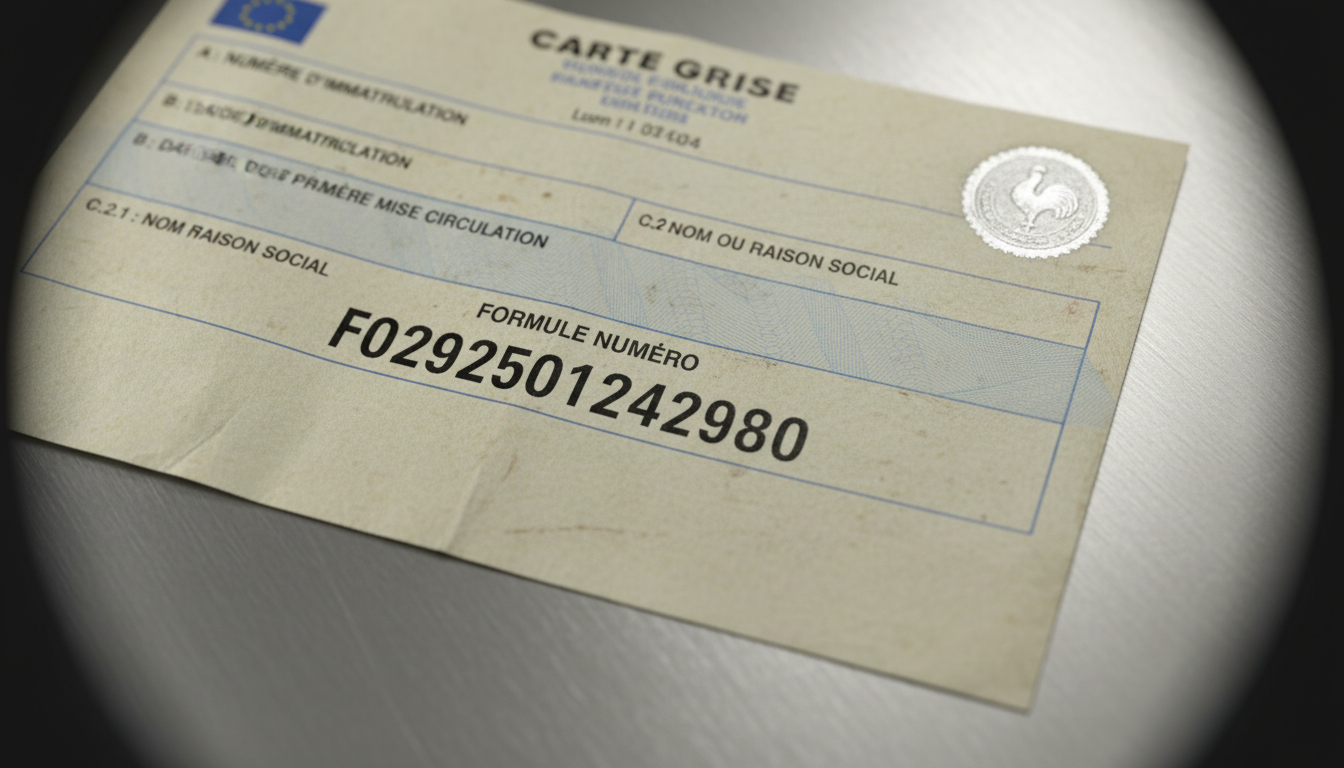 découvrez tout ce qu'il faut savoir sur le numéro de formule de la carte grise, son rôle essentiel et son utilité dans les démarches administratives liées à votre véhicule.